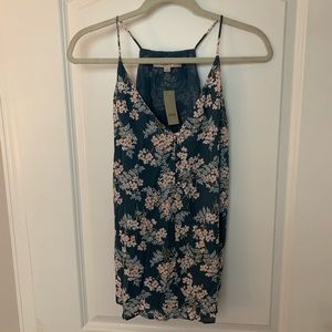 LOFT Covered Button Strappy Cami NWT